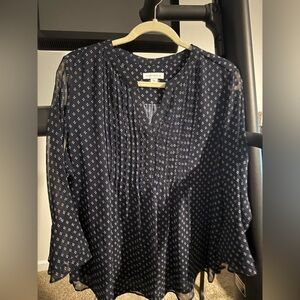 Chiffon lined loose fit blouse
